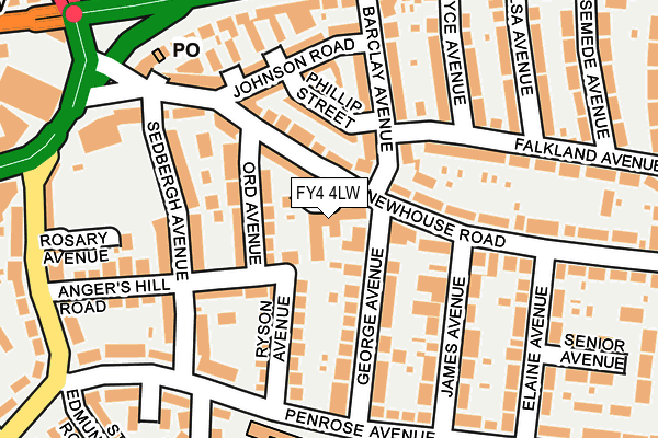FY4 4LW map - OS OpenMap – Local (Ordnance Survey)