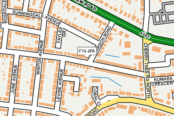 FY4 4PA map - OS OpenMap – Local (Ordnance Survey)
