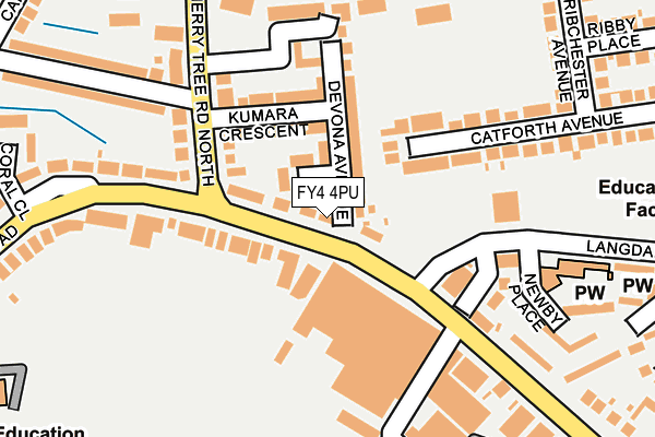 FY4 4PU map - OS OpenMap – Local (Ordnance Survey)
