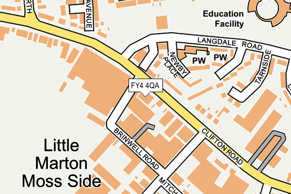 Map of THOMPSON CONTRACTS (BLACKPOOL) LIMITED at local scale
