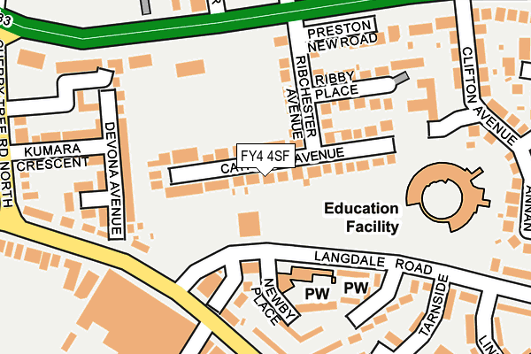 FY4 4SF map - OS OpenMap – Local (Ordnance Survey)