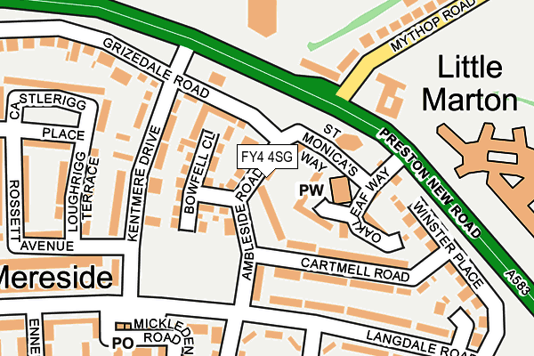 FY4 4SG map - OS OpenMap – Local (Ordnance Survey)
