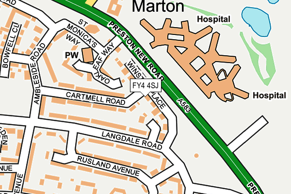 FY4 4SJ map - OS OpenMap – Local (Ordnance Survey)
