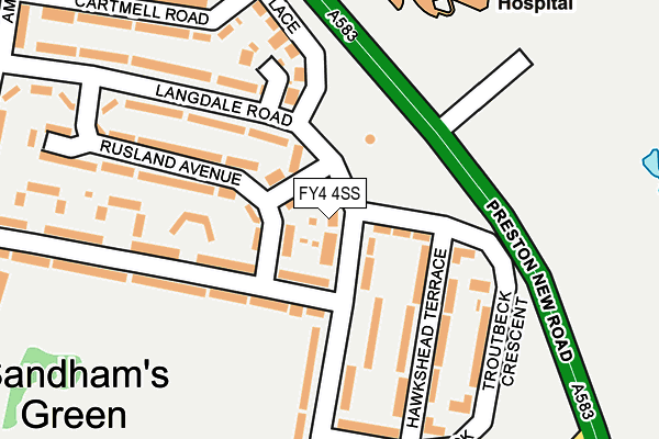 FY4 4SS map - OS OpenMap – Local (Ordnance Survey)