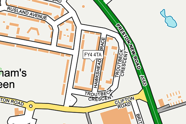 FY4 4TA map - OS OpenMap – Local (Ordnance Survey)