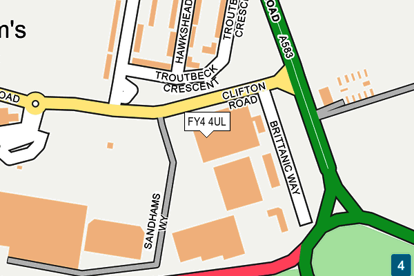 FY4 4UL map - OS OpenMap – Local (Ordnance Survey)