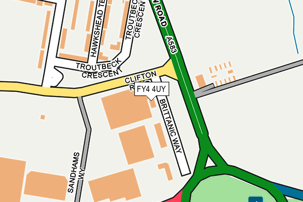 FY4 4UY map - OS OpenMap – Local (Ordnance Survey)