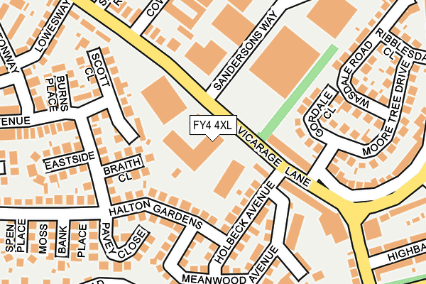 FY4 4XL map - OS OpenMap – Local (Ordnance Survey)