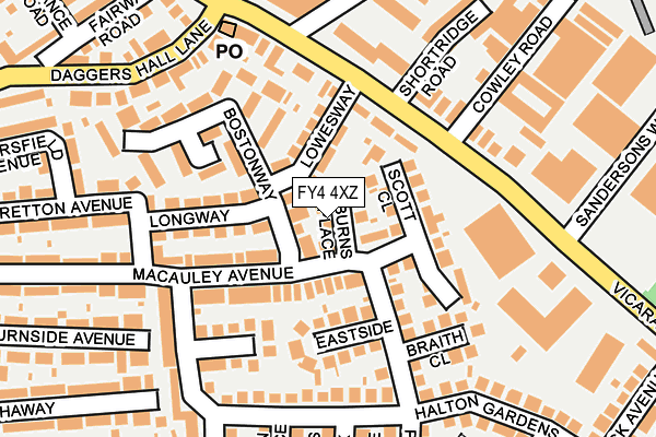 FY4 4XZ map - OS OpenMap – Local (Ordnance Survey)