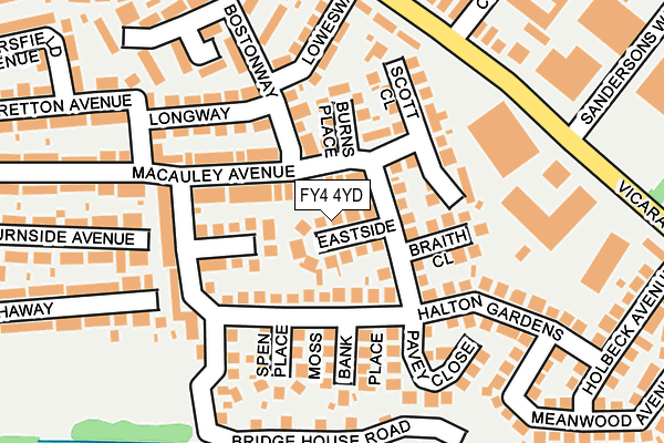 FY4 4YD map - OS OpenMap – Local (Ordnance Survey)