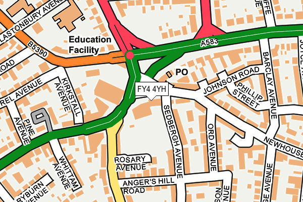 FY4 4YH map - OS OpenMap – Local (Ordnance Survey)
