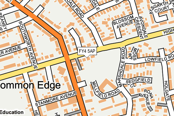 FY4 5AP map - OS OpenMap – Local (Ordnance Survey)