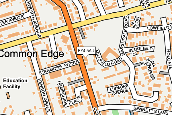 FY4 5AU map - OS OpenMap – Local (Ordnance Survey)