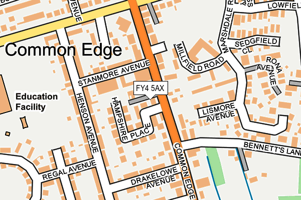 FY4 5AX map - OS OpenMap – Local (Ordnance Survey)