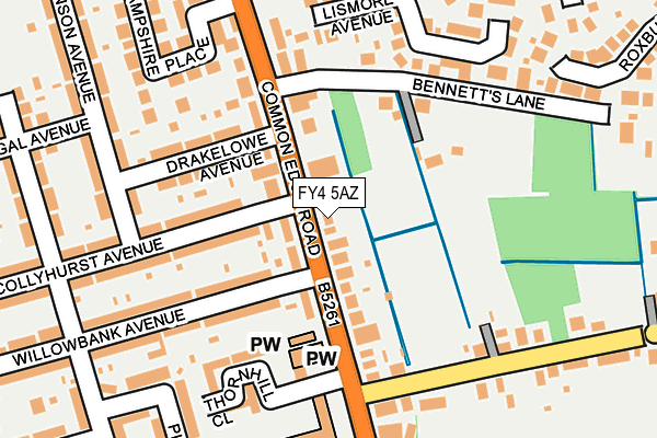 FY4 5AZ map - OS OpenMap – Local (Ordnance Survey)