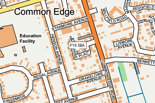 FY4 5BA map - OS OpenMap – Local (Ordnance Survey)