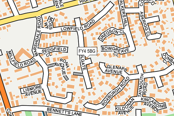 FY4 5BG map - OS OpenMap – Local (Ordnance Survey)