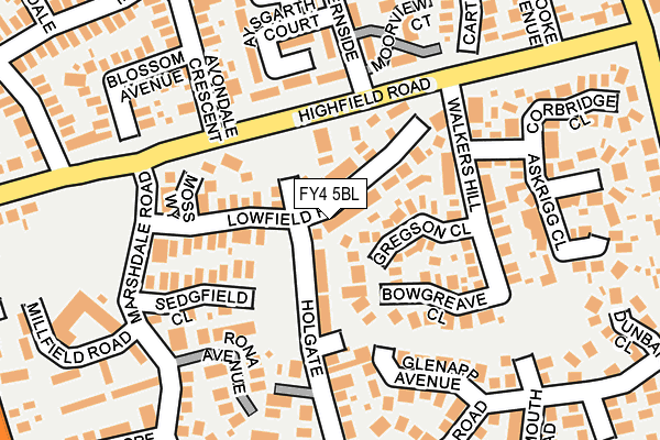 FY4 5BL map - OS OpenMap – Local (Ordnance Survey)