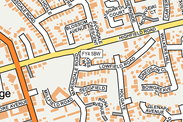FY4 5BW map - OS OpenMap – Local (Ordnance Survey)