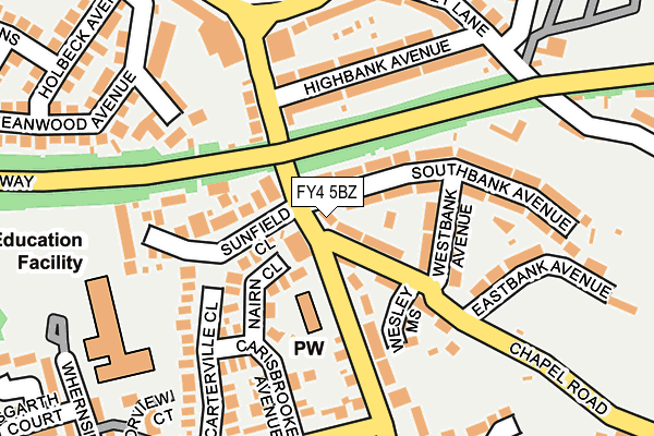 FY4 5BZ map - OS OpenMap – Local (Ordnance Survey)