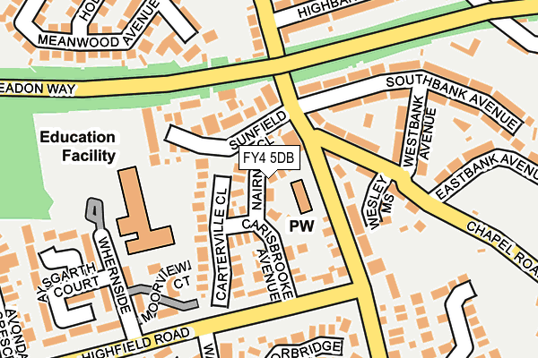 FY4 5DB map - OS OpenMap – Local (Ordnance Survey)