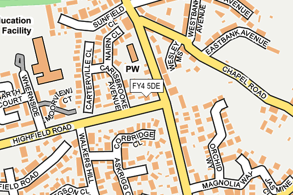 FY4 5DE map - OS OpenMap – Local (Ordnance Survey)