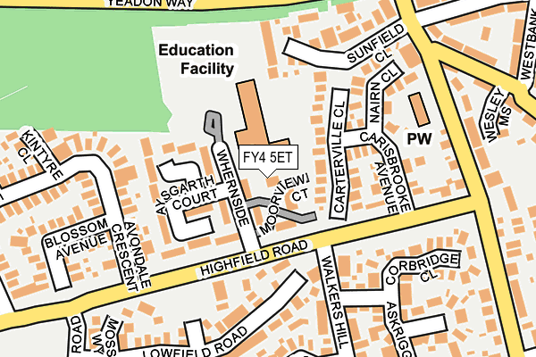 FY4 5ET map - OS OpenMap – Local (Ordnance Survey)