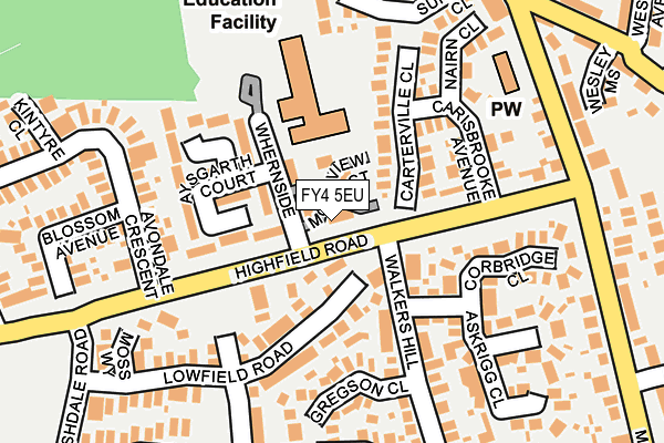 FY4 5EU map - OS OpenMap – Local (Ordnance Survey)