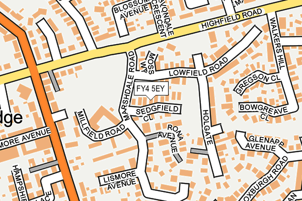 FY4 5EY map - OS OpenMap – Local (Ordnance Survey)