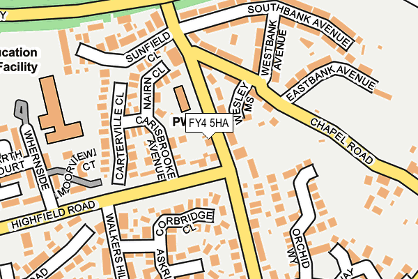 FY4 5HA map - OS OpenMap – Local (Ordnance Survey)