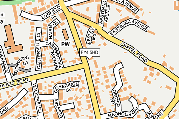 FY4 5HD map - OS OpenMap – Local (Ordnance Survey)