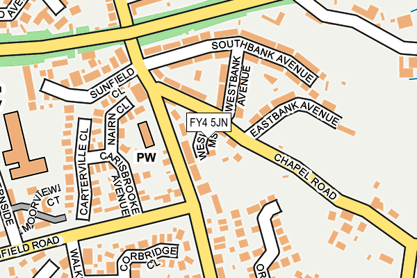 FY4 5JN map - OS OpenMap – Local (Ordnance Survey)