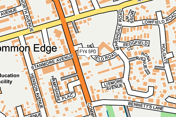FY4 5PD map - OS OpenMap – Local (Ordnance Survey)