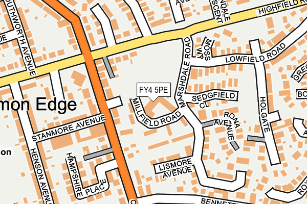 FY4 5PE map - OS OpenMap – Local (Ordnance Survey)