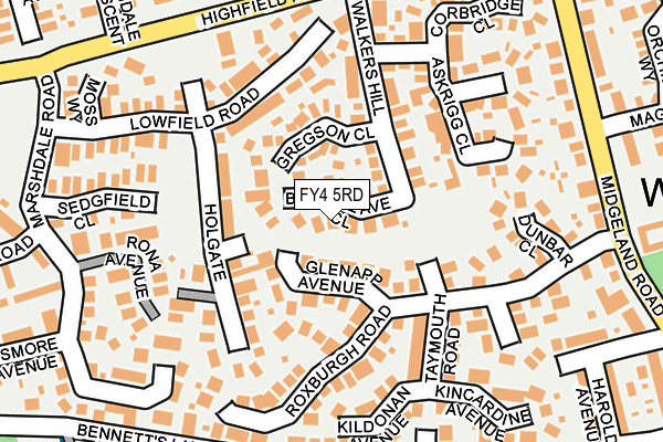 FY4 5RD map - OS OpenMap – Local (Ordnance Survey)