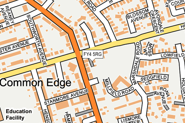 FY4 5RG map - OS OpenMap – Local (Ordnance Survey)