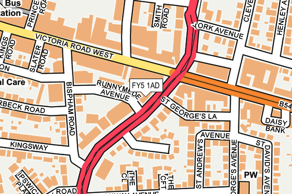 FY5 1AD map - OS OpenMap – Local (Ordnance Survey)