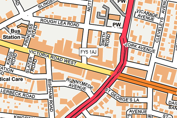 FY5 1AJ map - OS OpenMap – Local (Ordnance Survey)