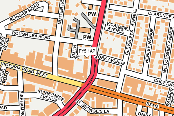FY5 1AP map - OS OpenMap – Local (Ordnance Survey)