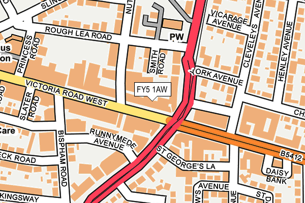 FY5 1AW map - OS OpenMap – Local (Ordnance Survey)