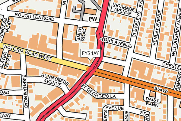 FY5 1AY map - OS OpenMap – Local (Ordnance Survey)