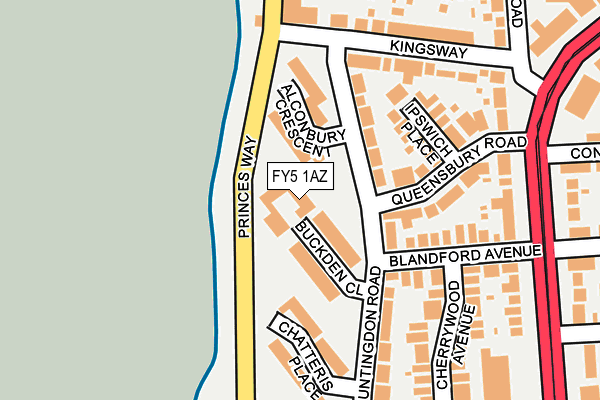 FY5 1AZ map - OS OpenMap – Local (Ordnance Survey)