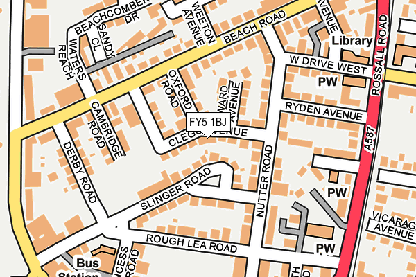 FY5 1BJ map - OS OpenMap – Local (Ordnance Survey)