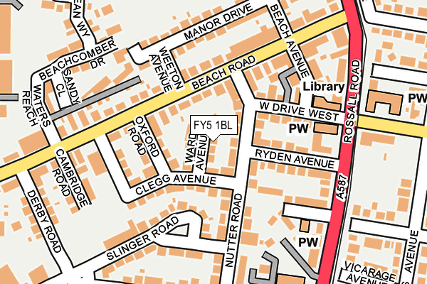 FY5 1BL map - OS OpenMap – Local (Ordnance Survey)