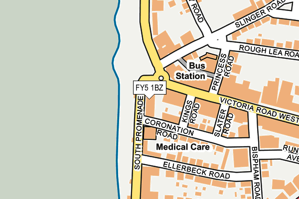 FY5 1BZ map - OS OpenMap – Local (Ordnance Survey)
