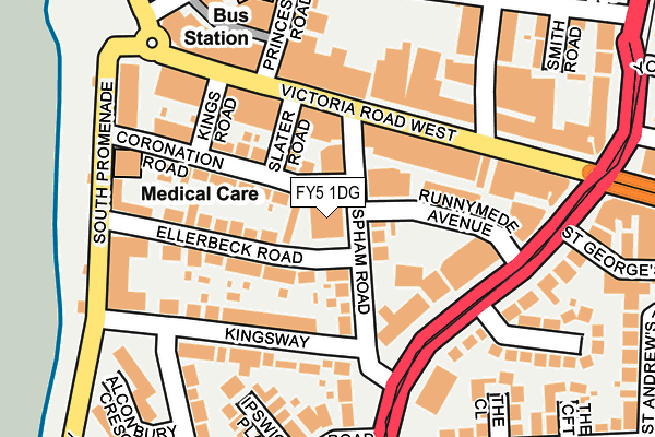 FY5 1DG map - OS OpenMap – Local (Ordnance Survey)