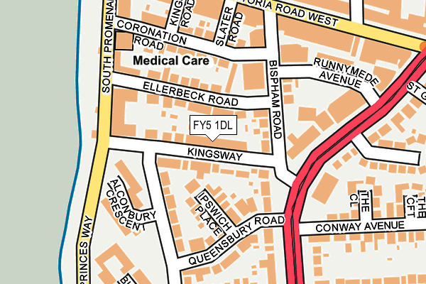 FY5 1DL map - OS OpenMap – Local (Ordnance Survey)