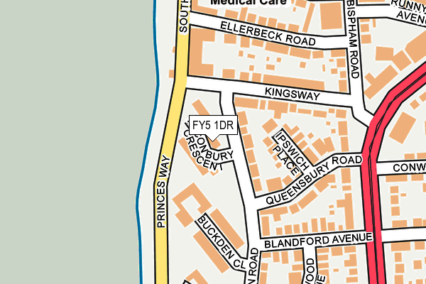 FY5 1DR map - OS OpenMap – Local (Ordnance Survey)