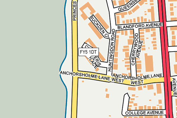 FY5 1DT map - OS OpenMap – Local (Ordnance Survey)