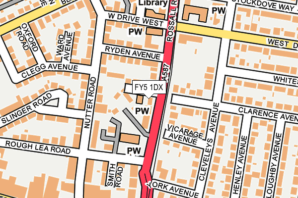 FY5 1DX map - OS OpenMap – Local (Ordnance Survey)